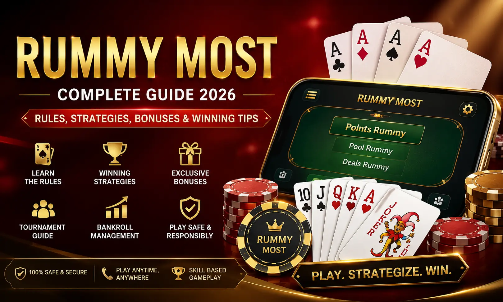 Rummy Most online rummy guide featuring winning strategies, tournaments, bonuses, and expert gameplay tips