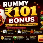 Rummy ₹101 Bonus Welcome Offer Poster with Complete Claim Guide and Benefits